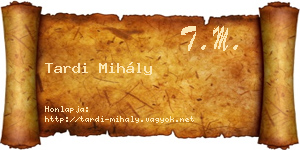 Tardi Mihály névjegykártya