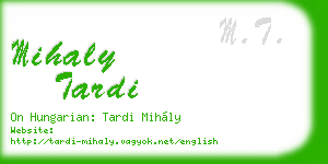 mihaly tardi business card